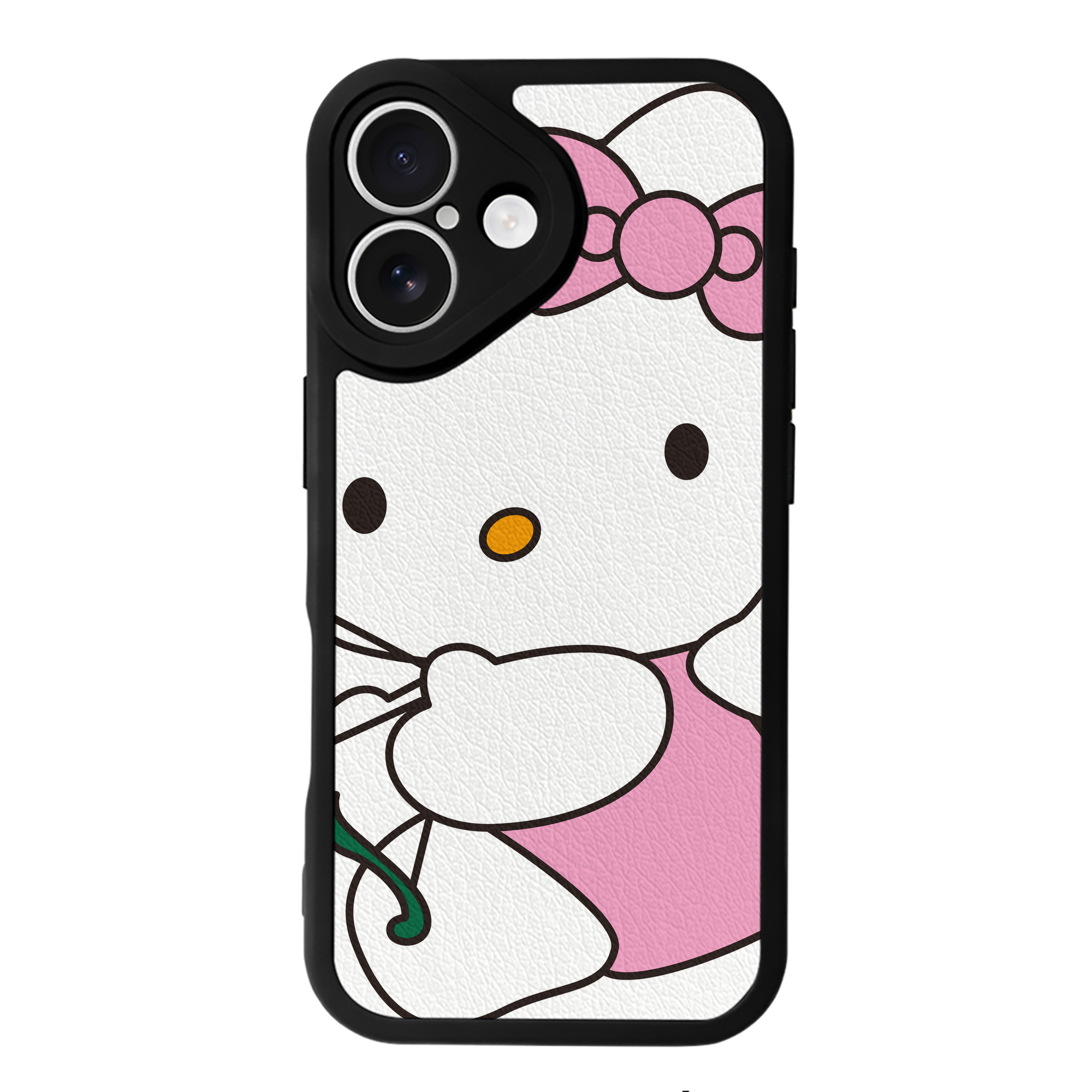 （画像用） Hello Kitty ハローキティ 【iPhone 16シリーズ対応】シリコンスマホケース（レザー調） 材質：シリコン